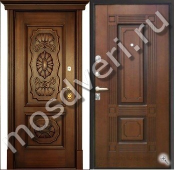 Элитная дверь для квартиры с художественной резьбой из массива - купить от производителя Мосдвери Элитная дверь для квартиры с художественной резьбой из массива